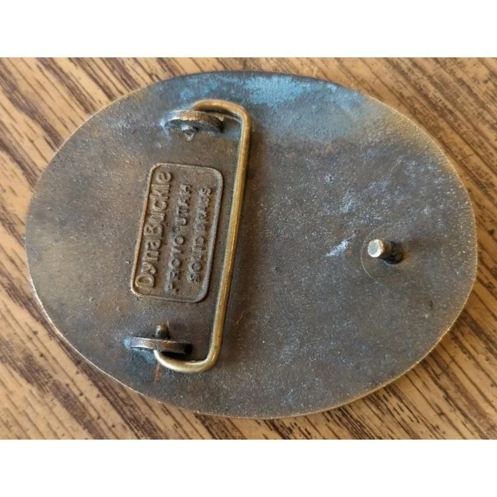 Vintage Pacemaker Belt Buckle We Set The Pace Driver Service‎ Inc. Solid Brass